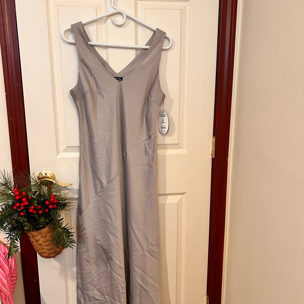 SCOOP Elegant Gray Sleeveless Dress